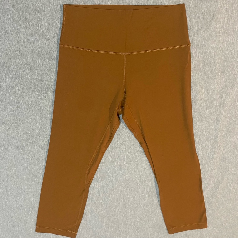 Lululemon Align High-Rise Crop Leggings Copper Brown Size 10 - Picture 2 of 6